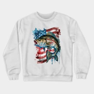 4th of July Fish Crewneck Sweatshirt